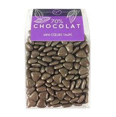 Dragées Mini Coeurs Chocolat 500 gr – Taupe