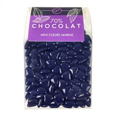 Dragées Mini Coeurs Chocolat 500 gr – Bleu Marine