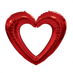 Cadre cœur gonflable rouge photobooth 