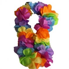 collier-grosses-fleurs-hawai-arc-en-ciel | jourdefete.com