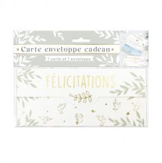 Carte et enveloppe cadeau - Colombe - Félicitations | jourdefete.com