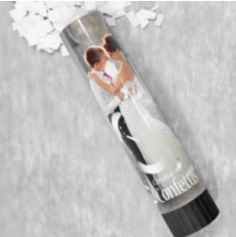 Canon à confettis blancs pour mariage