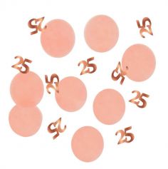 Confettis de table - Anniversaire Elégant - Blush & Rose Gold - 25 g - Age au Choix