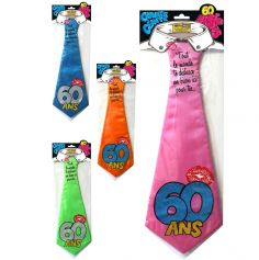 Cravate géante à embrasser "60 ans" - Différents coloris