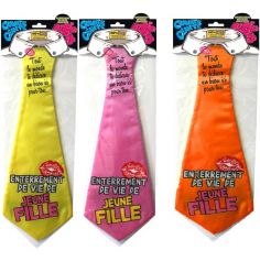 Cravate géante à embrasser "Enterrement de vie de jeune fille" - Différents coloris