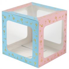 Cube décoratif pour Gender Reveal - Fille ou garçon - 30 x 30 x 30 cm