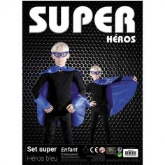 Set de Super Héro Bleu pour Enfant