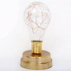 Décoration - Lampe Ampoule - 17 x 9 cm - Tropical Vibes - Or ou Argent