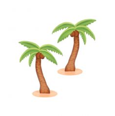 Palmier décoratif en bois - 9 cm