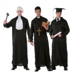déguisement 3 en 1 juge ou curé ou étudiant pour homme | jourdefete.com