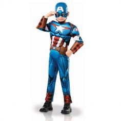 Déguisement de Captain America de Luxe - Avengers - Enfant - Taille au Choix