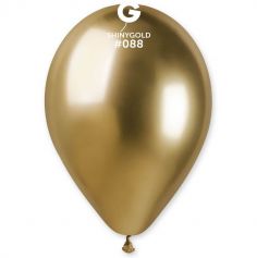 25 ballons shiny 33 cm couleur or | jourdefete.com