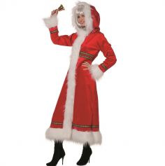 Déguisement Femme - Manteau de Mère Noël - Taille au Choix