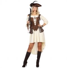 Déguisement Femme - Robe de Pirate avec Bustier - Taille au Choix | jourdefete.com