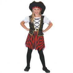 Deguisement Pirate Fille Rouge et Noir | jourdefete.com