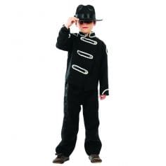 Costume Noir Mickaël Jackson enfant - Roi de la pop