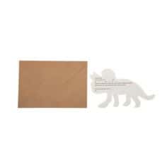 Set de 4 invitations avec enveloppes - Collection Dinosaure Kraft