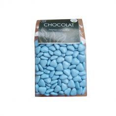 Dragées Mini Coeurs Chocolat 500 gr – Bleu Azur