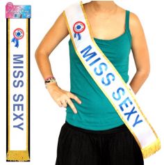 Écharpe de Miss "Miss Sexy" Bleue