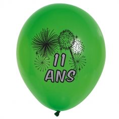 10 Ballons de Baudruche multicolore 11 ans 