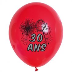 10 Ballons de Baudruche Multicolore Anniversaire 30 ans