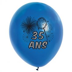 10 Ballons de Baudruche multicolore 35 ans