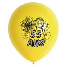 10 Ballons de Baudruche multicolore 55 ans