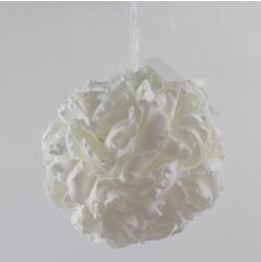 Boule de Roses - Blanc - 16cm