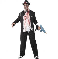 Déguisement Gangster Zombie Homme - Taille au Choix