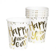 verres-gobelets-carton-vaisselle-jetable-nouvel-an-bonne-année | jourdefete.com