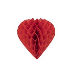 Coeur en Papier - Rouge -  30cm de Diamètre