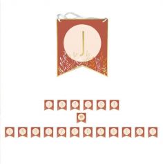 Guirlande de fanions avec lettres et ruban - Joyeux Anniversaire - Collection Terracotta | jourdefete.com
