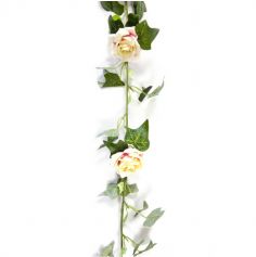 Guirlande de Roses avec feuilles de Lierre - 170 cm - Couleur au Choix