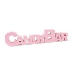 Décoration de table lettres Candy Bar - Rose