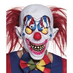 Masque Intégral en Latex Clown Fou Américain
