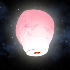 Lanterne volante "ballon" - Rose pâle