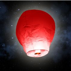 Lanterne volante "ballon" - Rouge