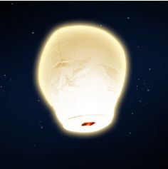Lanterne volante "ballon" - Blanc