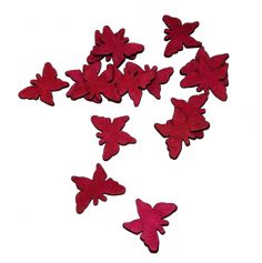 Sachet de 15 Papillons en Gomme Décoration de table Bordeaux