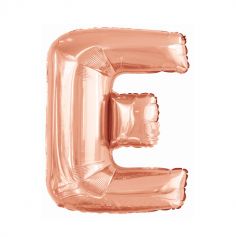 ballon aluminium helium lettre e 114 cm rose gold | jourdefete.com