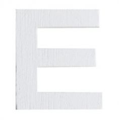 Lettre E en Bois Blanc - 5 cm