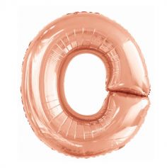 ballon aluminium helium lettre o 98 cm rose gold | jourdefete.com