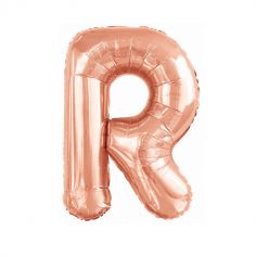 ballon aluminium helium lettre r 99 cm rose gold | jourdefete.com