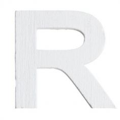 Lettre R en Bois Blanc - 5 cm