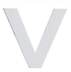 Lettre V en Bois Blanc - 5 cm