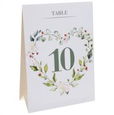 Lot de 10 marque-tables - Mariage Végétal | jourdefete.com