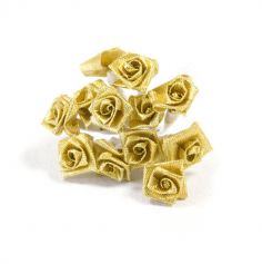 Lot de 36 Petites Roses aspect métallisé - Couleur au Choix