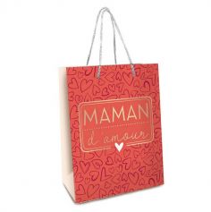 Pochette cadeaux maman d'amour rouge | jourdefete.com