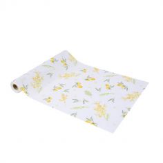 Chemin de table en tissu 28 cm x 5 M - Collection Mimosa