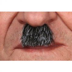 Moustache "Charlot" - Noir méché blanc